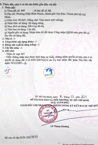 SIÊU HOT 80m2 TẠI PHƯỜNG HIỆP BÌNH PHƯỚC - TP THỦ ĐỨC .GIÁ RẺ NHẤT KHU VỰC
